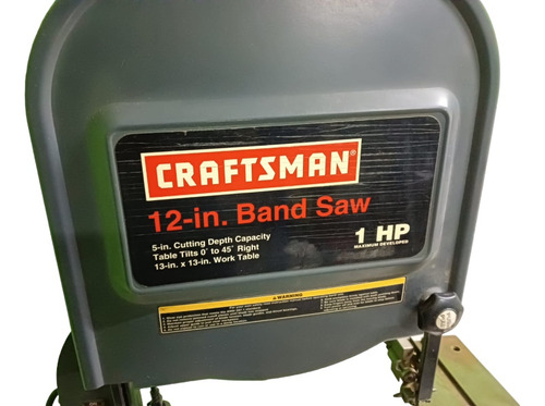 Sierra Cinta Craftsman Para Madera 12 Sierra De Banco 1 Hp (Usado)