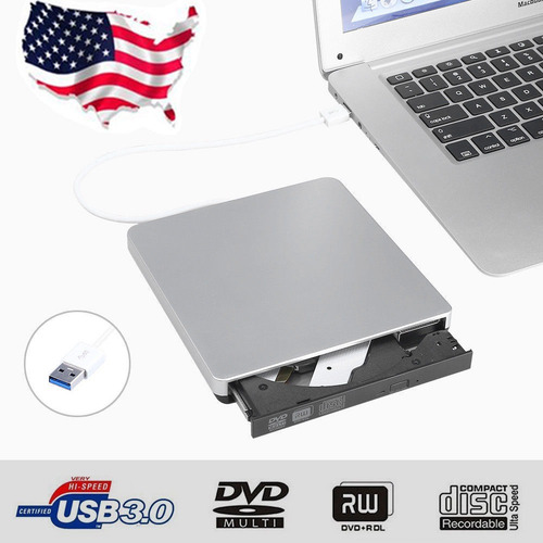 Imagen 1 de 5 de Unidad Usb 3.0 De Quemador De Dvd Externo Escritor Lector Re