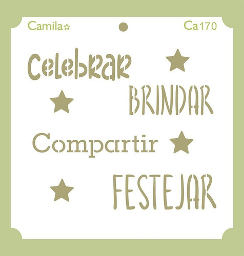 Imagen 1 de 1 de Camila Navidad - Stencil Palabras Navidad -20 X 20cm - Ca170