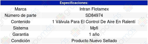 Valvula Control Marcha Minima Elantra 2.0l L4 01-09 Intran