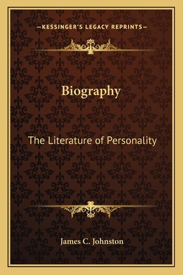 Libro Biography: The Literature Of Personality - Johnston...