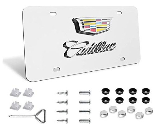 De Plata 3d Cadillac Emblema Licencia Metal Del Acero I...