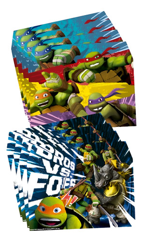 40pz Manteles Tortugas Ninja Fiesta Cumpleaños Infantil Tmnt