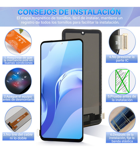 Pantalla táctil LCD de la marca Thirpold para Xiaomi Poco M5s/note 10 10s 2207117bpg, M2101k7bg, M2101k7bi, M2101k7bny, M2101k7bl, M2101k7ai, M2101k7ag