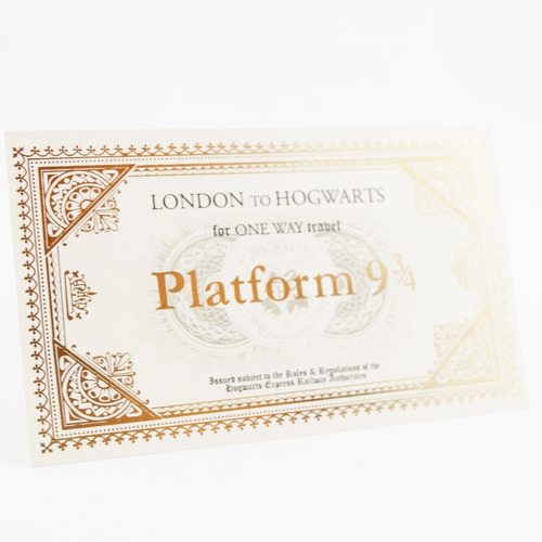 Imagen 3 de 4 de Boleto - Plataforma 9 3/4 A Hogwarts - Harry Potter