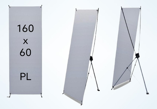 Pack 12 Tripie Publicidad Lona Porta Araña 160x60cm Plastico