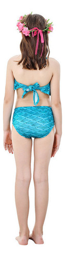Kit Cola De Sirena Con Bikini Monoaleta Infantil