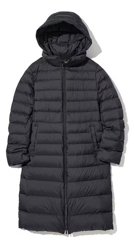 Tapado Uniqlo Ultra Light Down Coat Negro Capucha Desmontabl