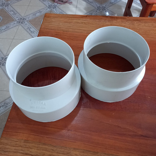 Cople Pvc Sanitario 8 (200 Mm) X 6 (150 Mm), 2 Piezas