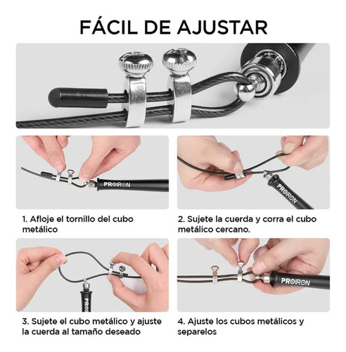 Soga Para Saltar O Jump Rope De Velocidad 360° Proiron