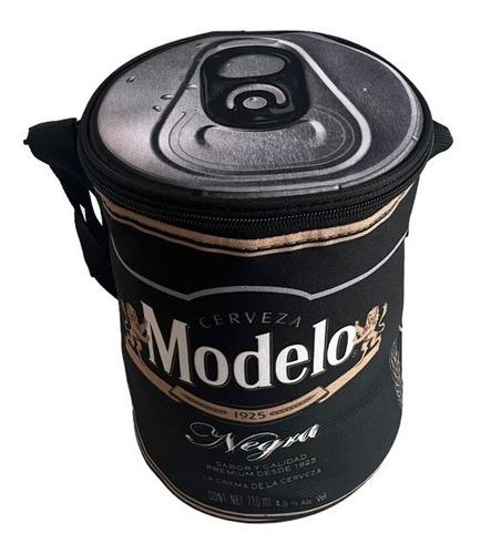 Hielera Cerveza Negra Modelo  Minitambor Cap 6 Lts De 355 Ml