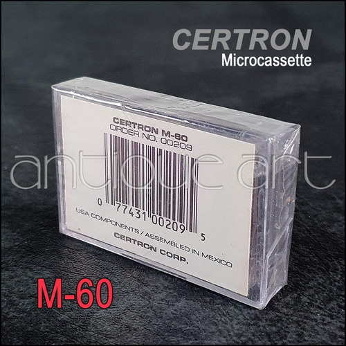 Imagen 3 de 3 de A64 Microcassette Cinta Audio Certron M60 Minutos Sellado