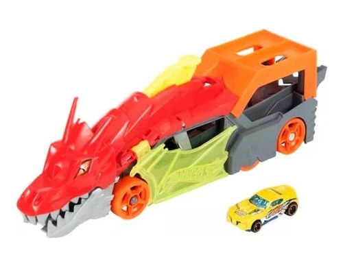 Hot Wheels Remolque Camion  Tiburon O Dragon  De Transporte 