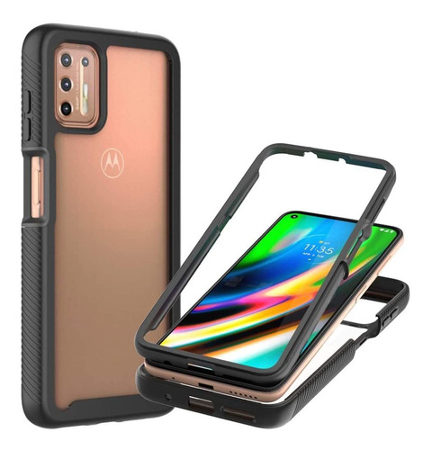 Funda Full-body Diseñada Para Motorola G9 Plus - Negro