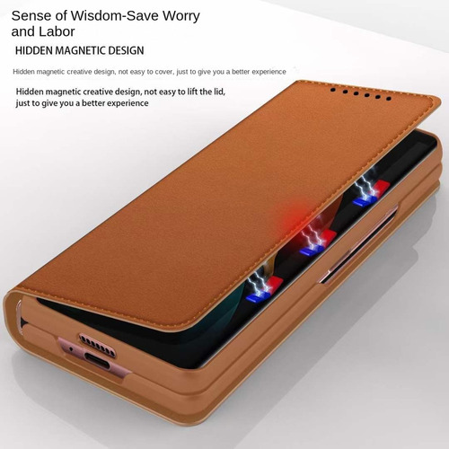 Estojo Com Inserção De Cartão Dividido Para Samsung Zfold5
