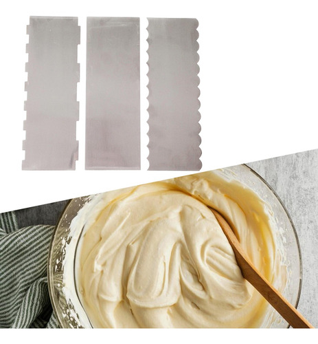 3x Raspador De Bolo Diy Ajustável De Aço Inoxidável Para