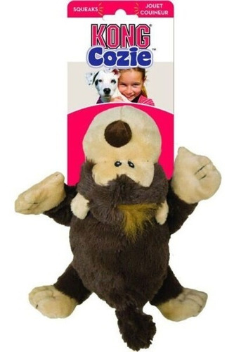 Kong Cozie Funky Monkey Med Peluche Con Sonido Para Perro Color Café