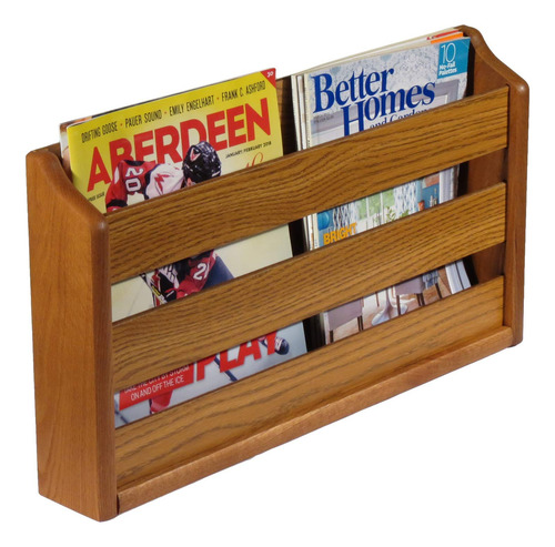 Estante De Doble Ancho Soporte De Pared O Mesa De Madera Rob