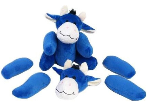 Interactive Pull Apart Dog Toy Cow