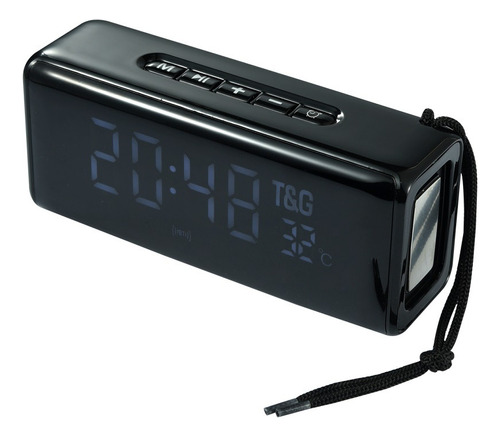 Bafle Radio Reloj Tg Recargable Puerto Usb Pantalla Digital