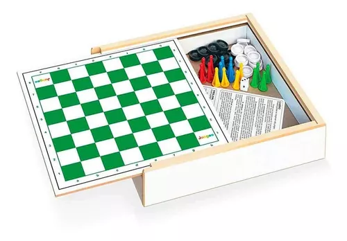 Jogo De Damas E Ludo Jogo De Tabuleiro Em Mdf Junges 2 Em 1