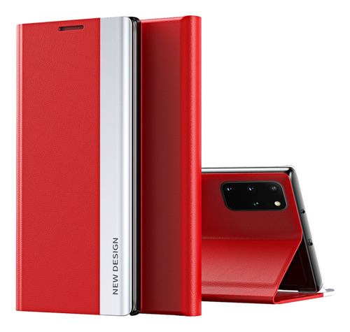 Funda De Poliuretano Galvanizada Lateral Roja Para Galaxy M6