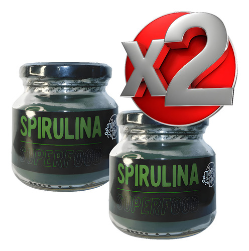 Spirulina En Polvo X 2 - Terra Verde - Super Alimento 200 Gr