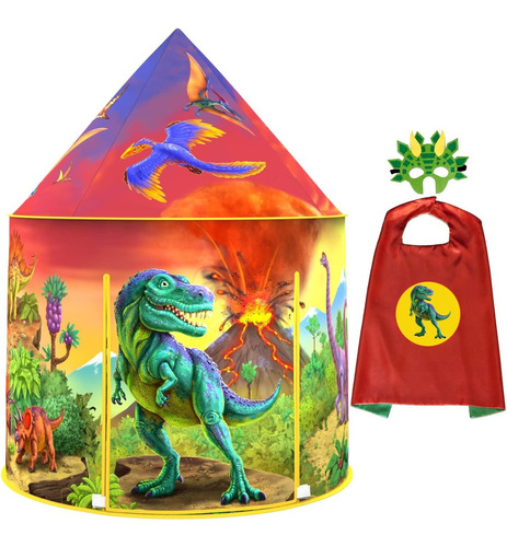 Dinosaur Play Tent Playhouse Niños Y Niñas Máscara D...