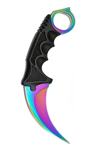 Karambit Ops Deep Tornasol Con Filo Y Funda Rigida Al03