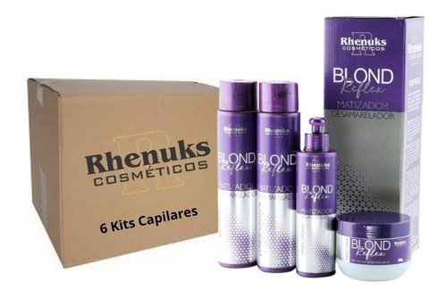 Kit Capilar Matizador Blond Reflex Rhenuks Atacado - 6 Kits