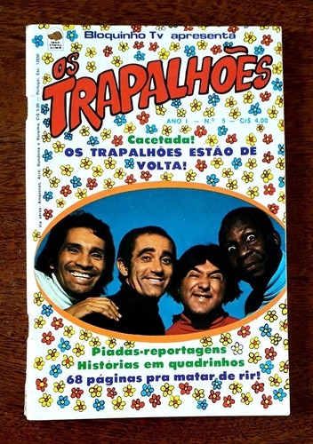 Os Trapalhões 5 - Editora Bloch -1976 -ótimo -66 Pgs. Em Cores