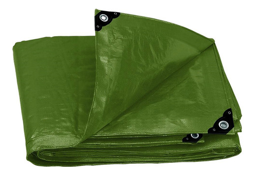 Lona Toldo Impermeable  Multiuso  Secur 8 X 10m Verde-ynter