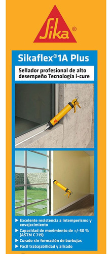 Selante elástico de poliuretano Sikaflex 1a Plus branco 300ml