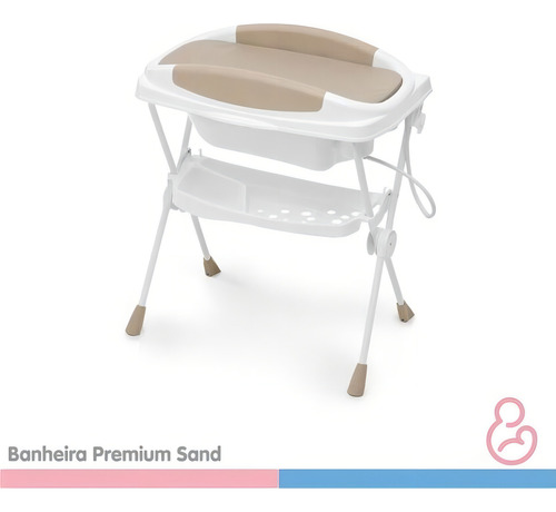 Banheira Para Bebê Plástica Premium Galzerano Sand Cor Marrom Liso