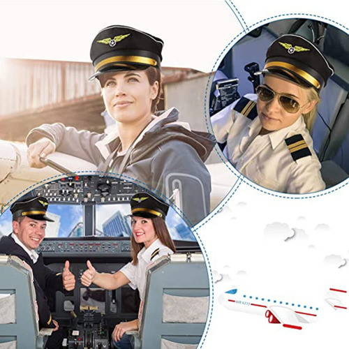 Sombrero De Capitán De Piloto Gorra De Piloto De Avión
