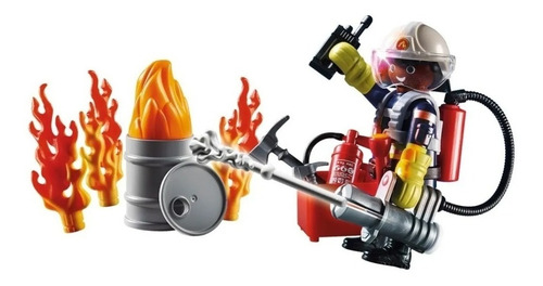 Imagen 2 de 8 de Playmobil Bomberos Rescate Con Llamas 70291 City Action Edu