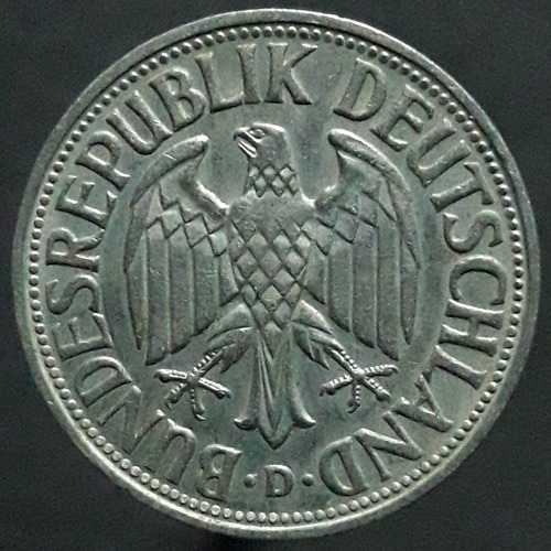 Moneda Alemania 1 Mark 1964 D