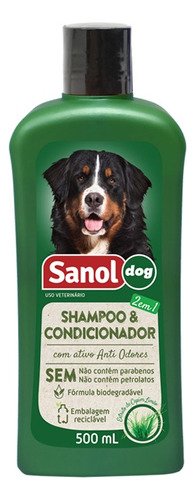 Shampoo Y Acondicionador Para Perros 2en1 Sanol 500ml