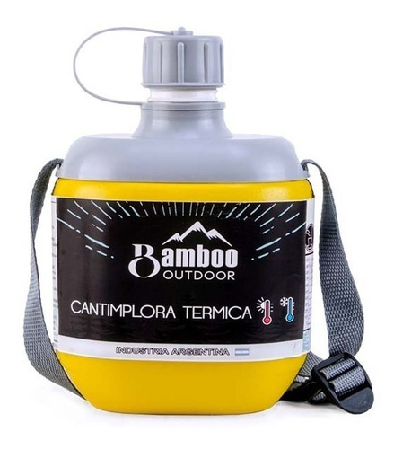 Cantimplora Termica Bamboo 600cc Frio 7hs Calor 4hs Colores.