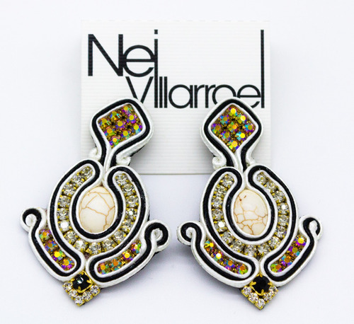 Aros Neivillarroel Soutache Modelo Fátima