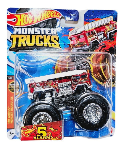 1:64 Hot Wheels Monster Trucks 5 Alarm Treasure Hunt Mattel