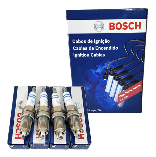 Kit Cables Y Bujias Volkswagen Fox Suran Gol Trend Bosch