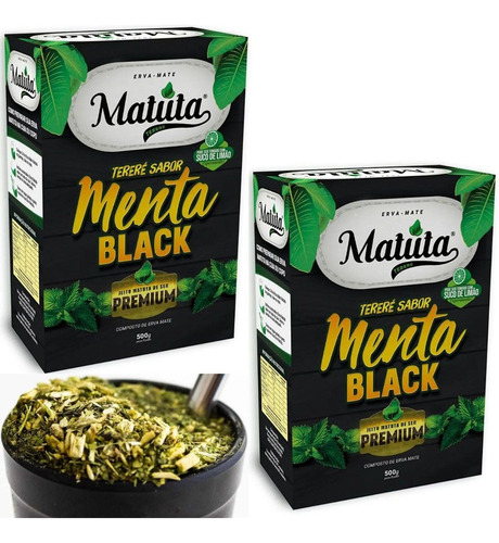 2 Ervas Mate Para Tereré Menta Black 500g Cada - Premium