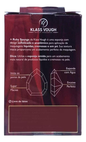 Esponja Para Maquiagem Klass Vough Ruby Sponge Pf-800