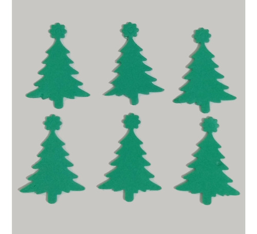 Imagem 1 de 2 de Aplique De Eva Mini Árvore De Natal 100 Unidades
