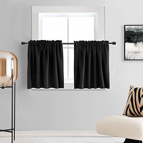 30 Inch Length Curtains 2 Panels Blackout Thermal Insul...