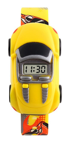 Reloj Niño Carrito Skmei 1241 Amarillo Pantalla Digital