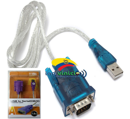 Cable Convertidor Usb A Serial Rs232 Macho De 1.8 Metros