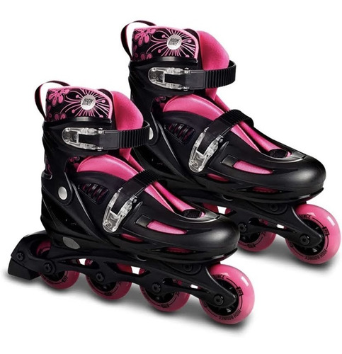 Patines En Linea Ajustables High Bounce Rosado Talla M 2-5