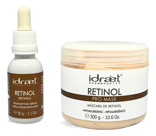 Combo Kit Facial Serum + Máscara Retinol Antiage Idraet